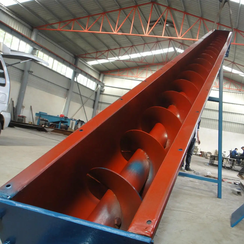 Pupuk Stainless Steel Bentuk U Spiral Conveyor