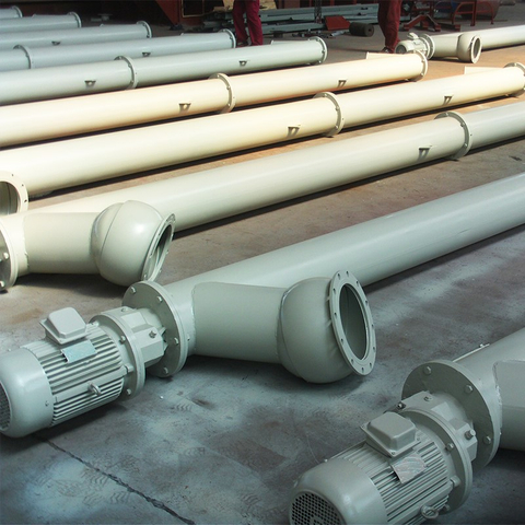 Konveyor sekrup tubular butir horizontal tertutup